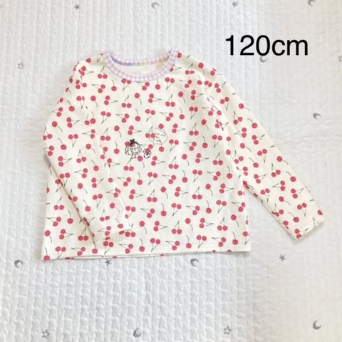 120cmさくらんぼのワイドTシャツ