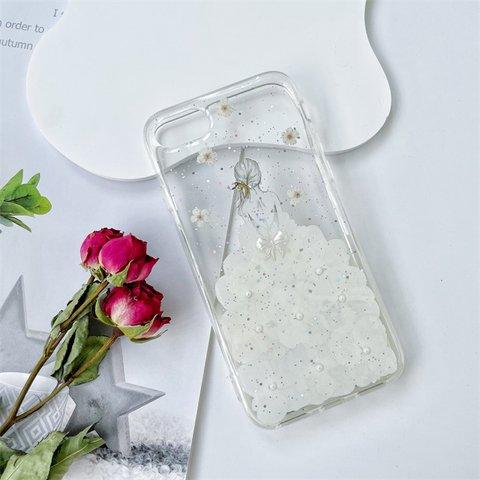 紫陽花、押し花スマホケース、全機種対応、手帳型、四隅にショルダーホール、スマホリング、iPhone15、iPhone14、iPhone15plus、iPhone15Pro、GooglePixel7