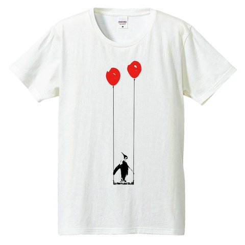 [Tシャツ]  ペンギンと風船とブランコ