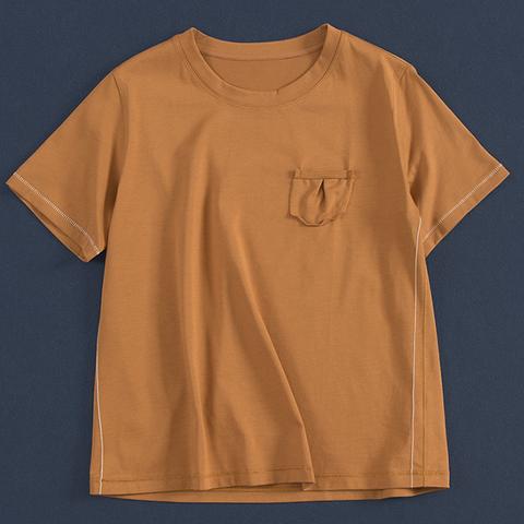 2023 夏の新型 ニット ゆったり Tシャツ