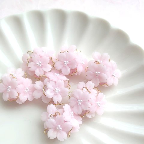 ✿*桜のブーケ❀樹脂粘土パーツ