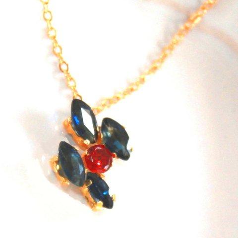 2021　新作☆彡-sharps- Sapphire & Red Diamond Necklace - k18 -