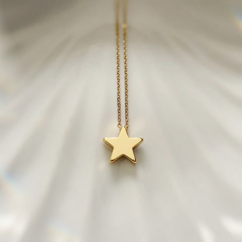 ◆18KGP◆金の星⭐️ステッラ◆ ステンレスチェーンネックレス◆~La stella d’oro ~✨