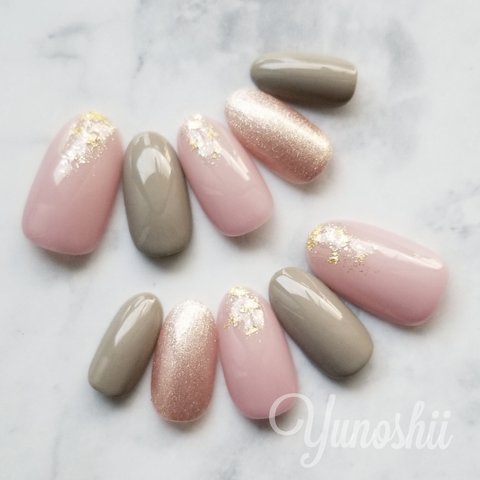 Gold Foil Nail Orchid×Grege