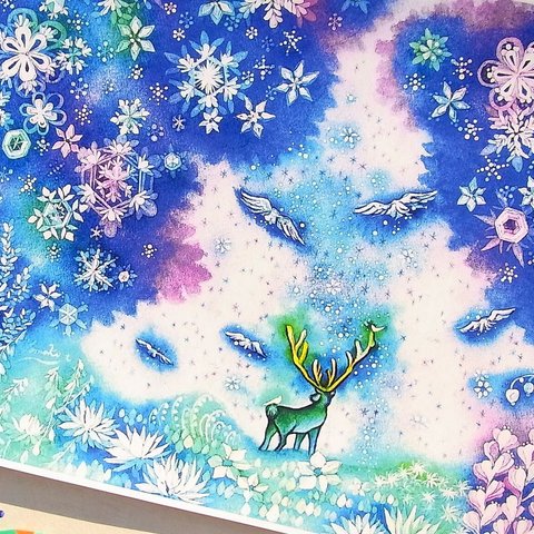 【冬の宝石たち】水彩画アートプリント