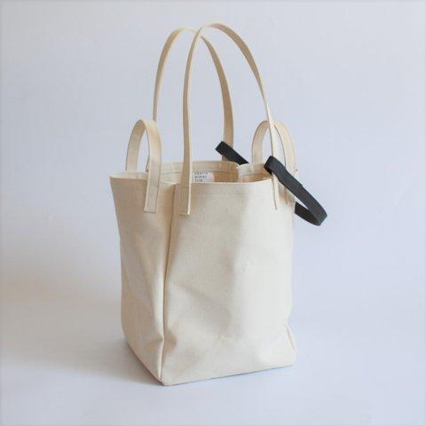 DROP2 SHOULDER TOTE BAG(キナリ×チャコール/グレー)