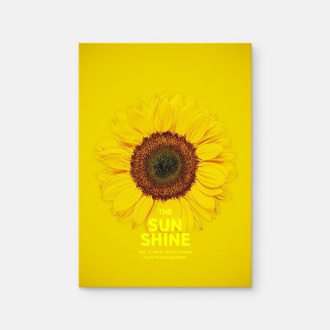 Summerアートポスター［SUN FLOWER］ | ひまわり・夏・インテリア・日本製