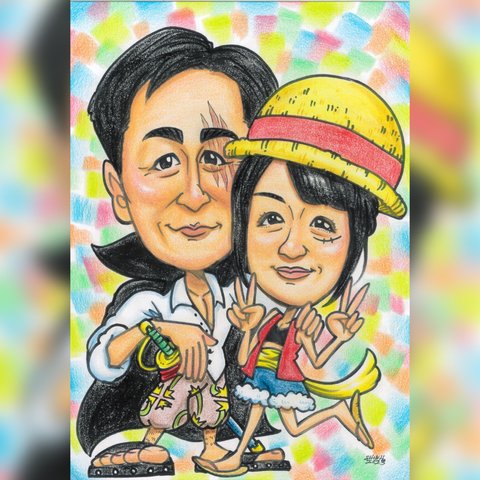 似顔絵オーダー♫  家族や大切な方へ記念日プレゼント♡ 還暦　古希　喜寿祝い　結婚式　ウェルカムボード　誕生日　出産祝いなどありがとうの気持ちを込めて💕✨