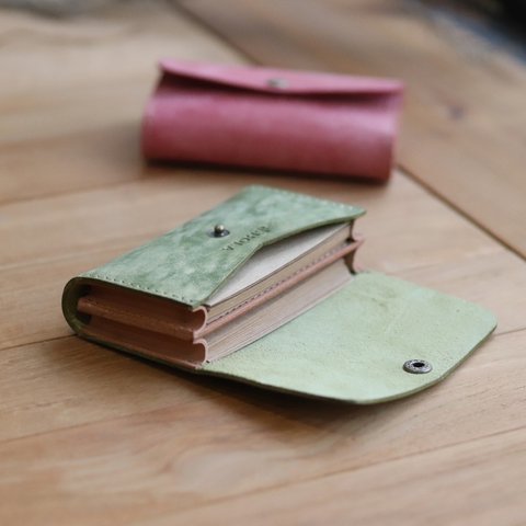 CARD CASE 50 バイカラー 名刺入れ  マヤベリー