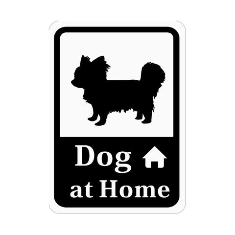 家に犬がいますステッカー「チワワ」 Dog at Home (再剥離ステッカー) s56r