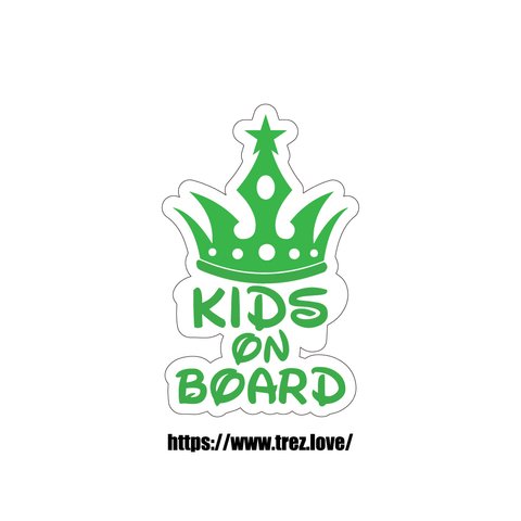 全8色 KIDS ON BOARD クラウン 王冠 マグネット