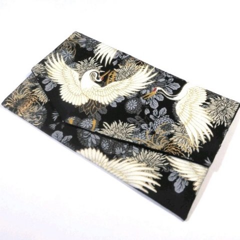 慶弔両用袱紗⭐️鶴と菊　　セミハード