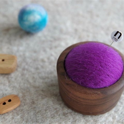 羊毛ピンクッション【針山】紫色