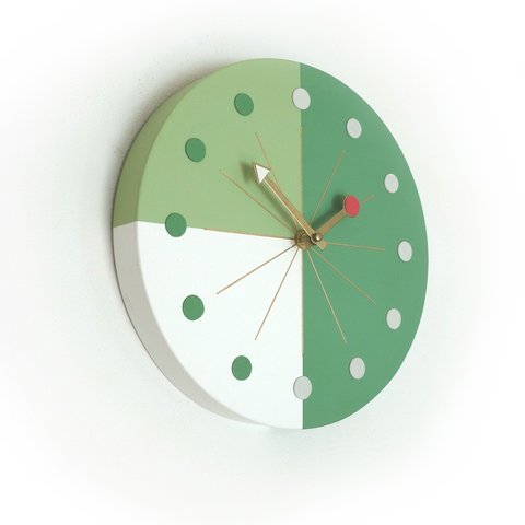 MUU CLOCK  TRICOLO (Natural green) おしゃれなデザインの時計　インテリア