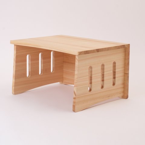 くるりと回せば高さが変わるこどもテーブル　KuLuLi　[ two table one shelf ]