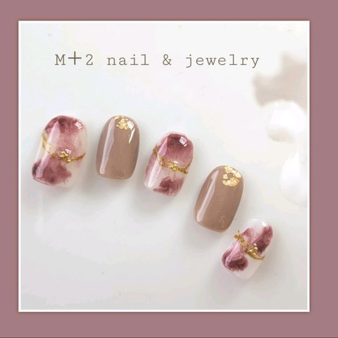 秋nail◆送料無料◆プラムカラーネイルチップ