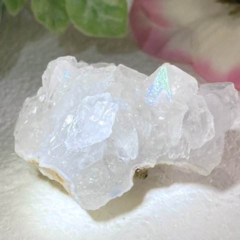 天からの祝福✨　アナンダライト　水晶　レインボークォーツ　原石　クラスター