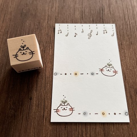 HAPPYニャンコ　猫　ねこ　はんこ　スタンプ  stamp seal　ラバースタンプ  ハンコ