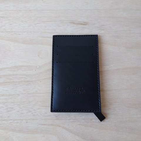 スリット式カードケース＆小銭入れ　ブラック