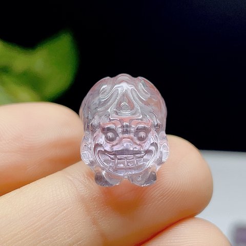 【超美品】貔貅　ヒキュウ　アメジスト　紫水晶　置物　天然石　穴なし　12