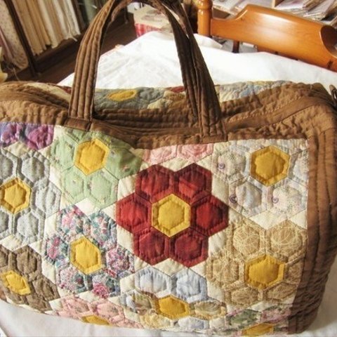 完成品☆お花のボストンバッグ☆