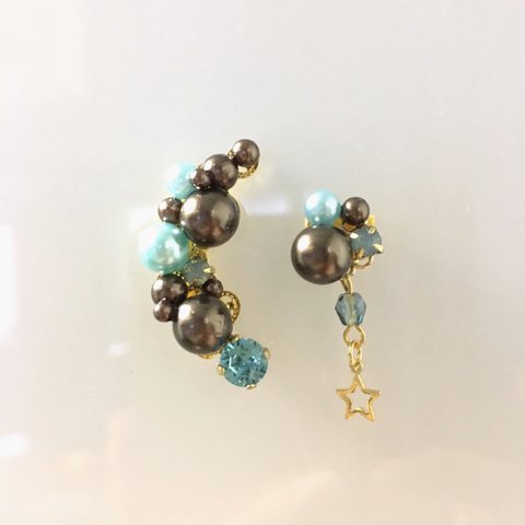 チョコミント＊イヤーカフ＆ピアス