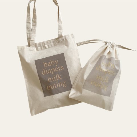 ロゴプリントtote bag《サブバッグ、エコバッグ、マザーズバッグ、ちょっとしたお出掛けにも◎送料無料》