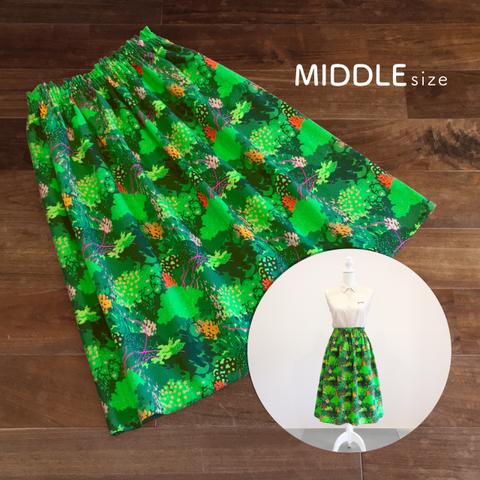 skirt(MIDDLE)：コットンリネン／Evening salad