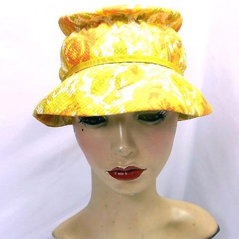 ヴィンテージ帽子　花柄 布帛 HAT　-Betmar- 1649