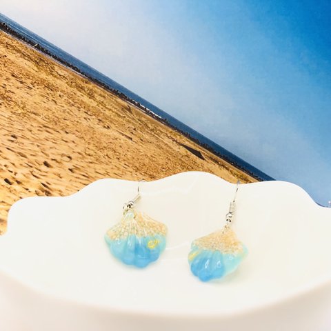 レジン 海♡*゜ shell ピアス