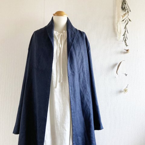 ヨーロッパリネン羽織物♪ローブコート/春コート