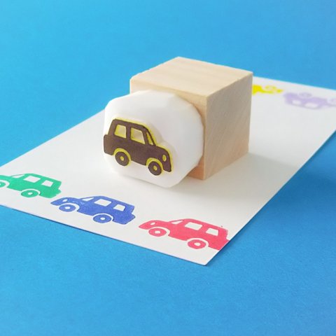 ミニミニカー　消しゴムはんこ