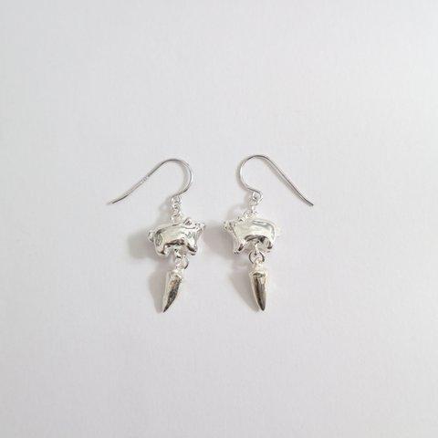 【Silver925】Rock Pig pierce(earring)