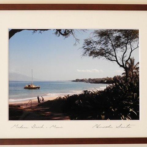 【本格木製額縁入りハワイ写真】MAKENA BEACH  MAUI