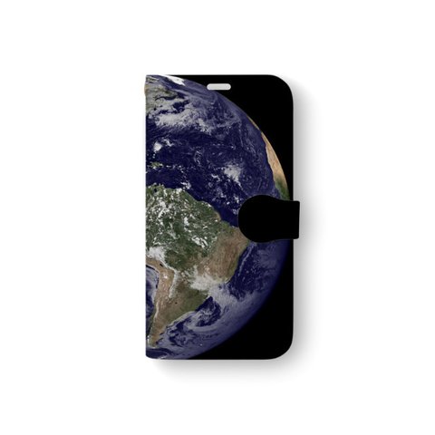 地球 手帳型スマホケース　　iPhone Xperia Galaxy AQUOS arrows Google pixel