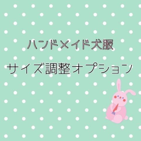 サイズ調整オプションを付け忘れた方専用