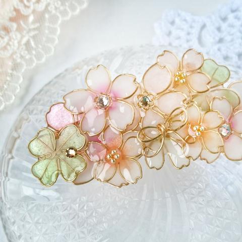 約束の花束バレッタ（hair ornaments of Spring flower  〜little promise〜）.