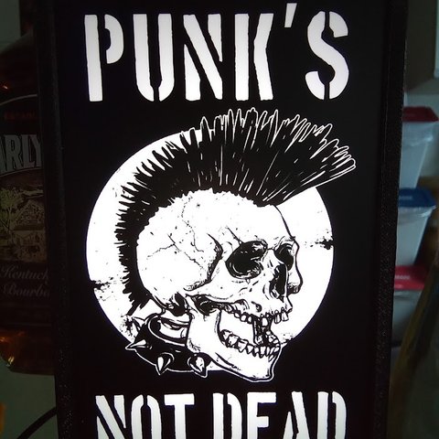 PUNK`S NOT DEAD パンクロック パンクス デスクトップ サイン 看板 玩具 置物 雑貨 LEDライトBOXミニ