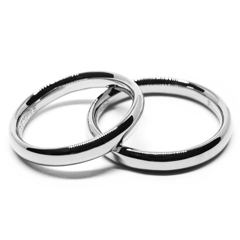 Pt900甲丸幅3ｍｍ結婚指輪に上質な一品を・刻印10文字無料【Pio by Parakee】Marriage ring