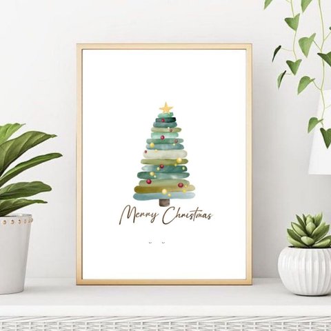 【クリスマスツリー】アートポスター  