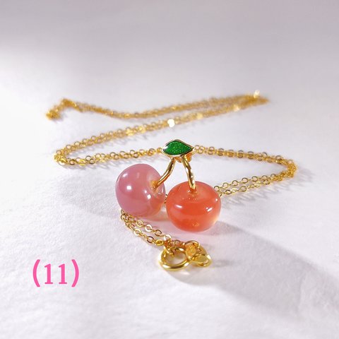 ◆超美品◆濃い目◆さくらんぼ◆ K00112-11 南紅瑪瑙17.6mm 天然石ペンダントトップ パワーストーンペンダントトップ