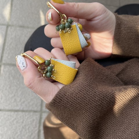 組み合わせ自由♢yellow×Green♢earring or pierce  