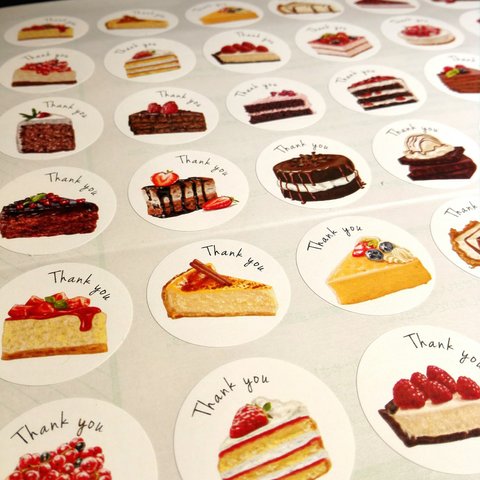 【sg061】サンキューシール 本物みたいなケーキ♥