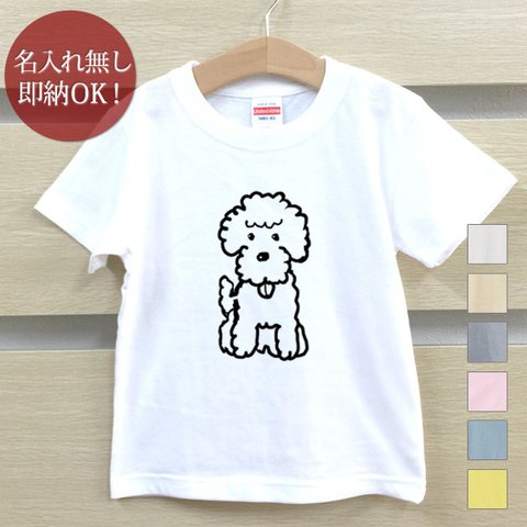 Ｔシャツ ベビー キッズ 子供 おもしろ トイプードル 犬 子犬 dog 動物 イラスト  即納