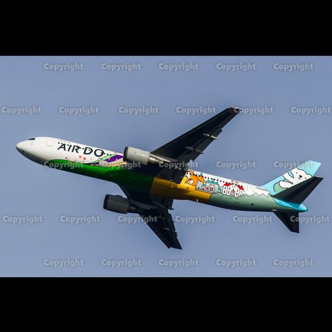 ★飛行機画像 No,H-0040「AIR DO　B767-300　ベア・ドゥ北海道」JPEGデータ★