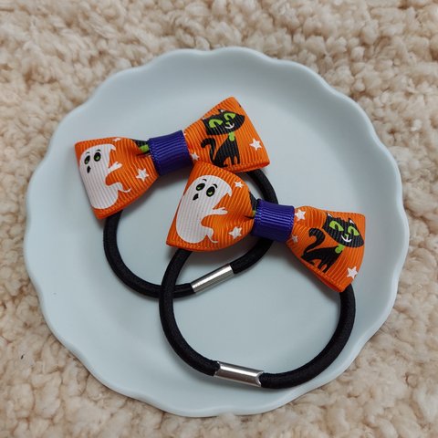 ＊送料込み＊　グログランのハロウィン髪ゴム H10