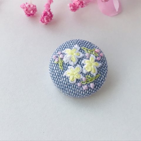 刺繍ヘアゴム