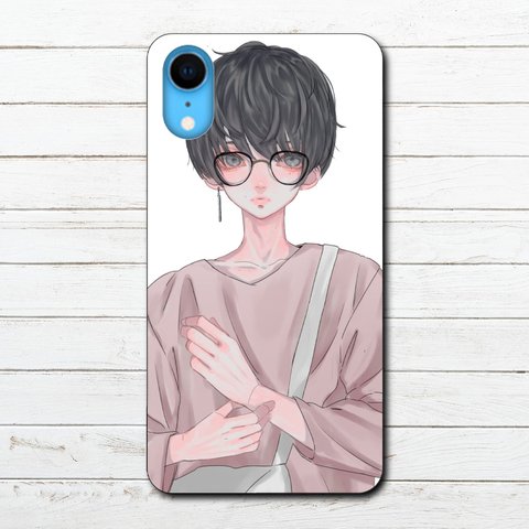 #100-003　iPhone Case　Smartphone Case　Title： University debut　by：puuko　iPhone ケース　スマホケース