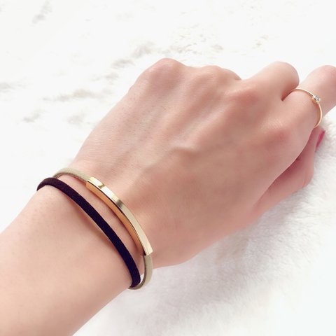 【4color】gold pipe bracelet