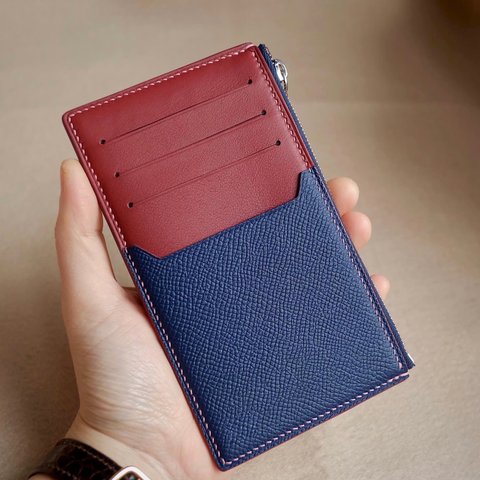(注文制作) スマート財布　カードウォレット スリム レザー 財布 カードケース 小さめ財布